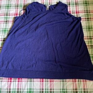 Catherines Blue Sleeveless Tank Top size 3X 26/28W